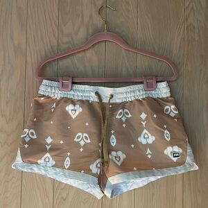 Helly Hansen Tan & White Printed Women's Athletic Shorts